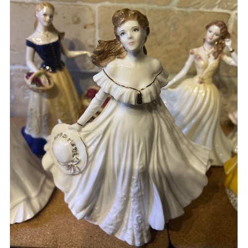 233 - Ceramic ladies figurines to include, Coalport, Ladies of fashion, Jean, Royal Doulton, Veronica HN32... 