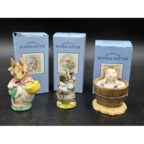 236 - Eight Beswick/Royal Doulton Beatrix Potter figurines to include 'Peter with Postbag', 'Farmer Potato... 