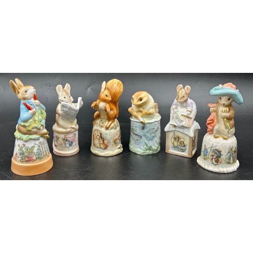 239 - Royal Worcester Candle Snuffers to celebrate Beatrix Potter's centenary year, all limited editions :... 