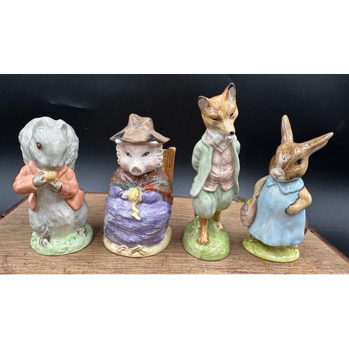 240 - Twelve Royal Albert The World of Beatrix Potter figurines 'Benjamin wakes up', 'Timmy Tiptoes', 'Tom... 