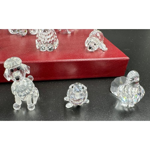 286 - A collection of 12 Swarovski Silver Crystal boxed ornaments to include 7613NR 000 004 Duck, 7661NR 0... 