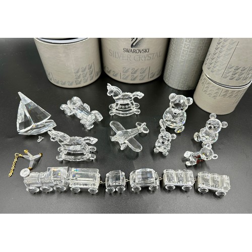 302 - Swarovski crystal to include 2 x 7479 Rocking Horse, 7473 Yacht, 7473 Airplane, 7473 Oldtimer racing... 