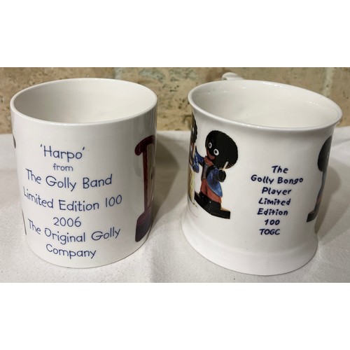 277 - Two limited edition Carlton Ware mugs, The Golly Bongo Player Limited edition 100, and “Harpo” from ... 