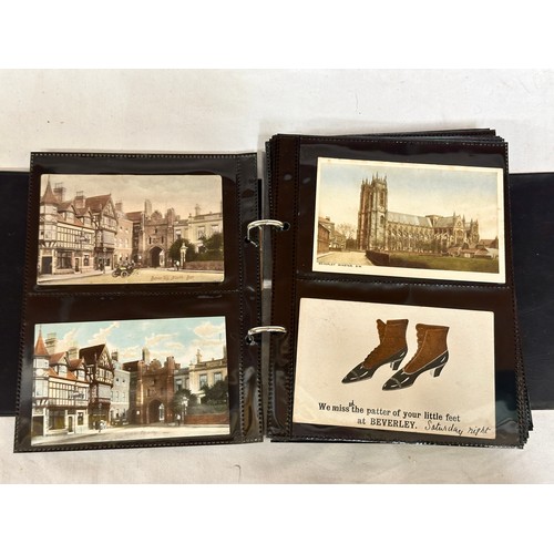 750 - A large collection of 130 local interest postcards to include Beverley, Driffield, Harrogate, Malton... 