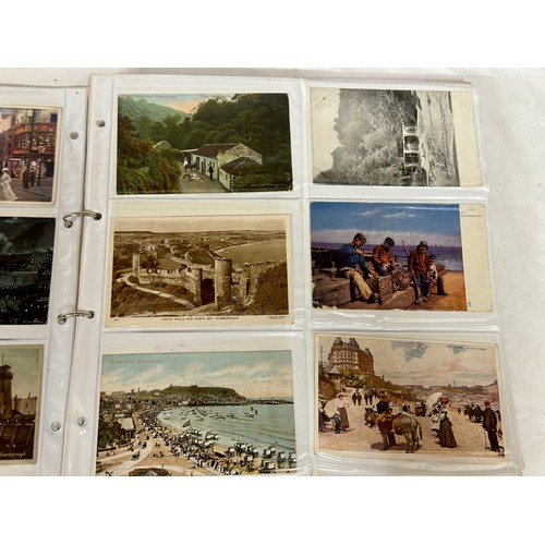 751 - A collection of 180 local interest postcards to include Scarborough, Bridlington, Whitby, Robin Hood... 