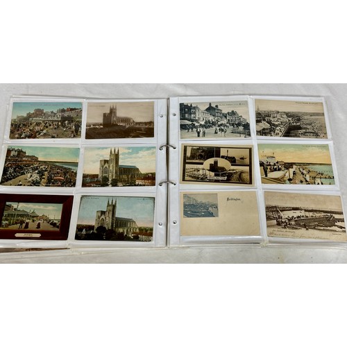 751 - A collection of 180 local interest postcards to include Scarborough, Bridlington, Whitby, Robin Hood... 