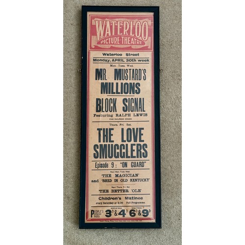 1140 - Double faced framed Theatre posters promoting the second night of Mr & Mrs W. C. Forbes, Mrs Forbes ... 