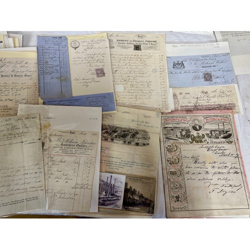 746 - Local interest: A large quantity of Hull Bill Heads dating from 1840 to approx. 1935 to include R Wi... 