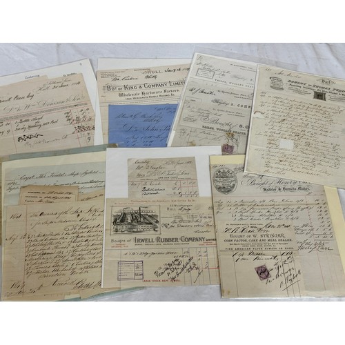 746 - Local interest: A large quantity of Hull Bill Heads dating from 1840 to approx. 1935 to include R Wi... 