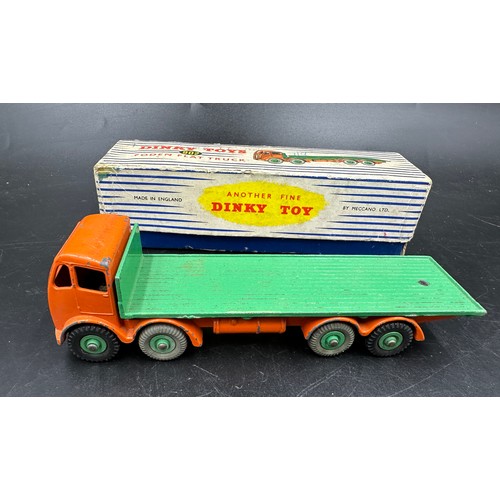 856 - A quantity of Dinky Farm Machinery & Trucks toys to include 902 Foden Flat Truck with box, 27G Motoc... 