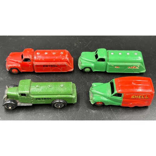 862 - Unboxed Dinky toys to include N.C.B. Electric Van and N.C.B. Electric Van 30V, Petrol Truck x 2, 470... 