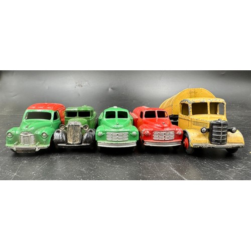 862 - Unboxed Dinky toys to include N.C.B. Electric Van and N.C.B. Electric Van 30V, Petrol Truck x 2, 470... 