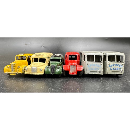 862 - Unboxed Dinky toys to include N.C.B. Electric Van and N.C.B. Electric Van 30V, Petrol Truck x 2, 470... 