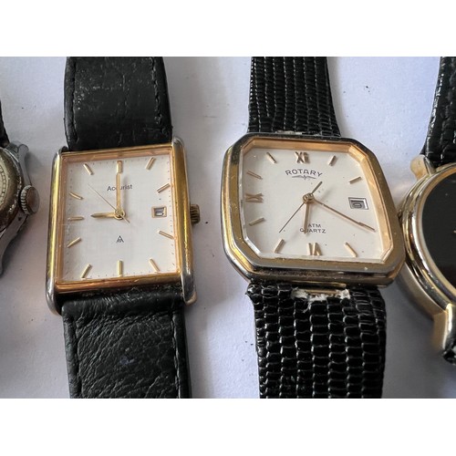 566 - Watches to include Starlon Executive, Accurist, Rotary, Ingersoll, Oris etc. (9)