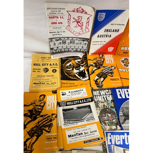 745 - A quantity of 1960/70/80's football programmes to include Hull City and Leeds United etc. Together w... 