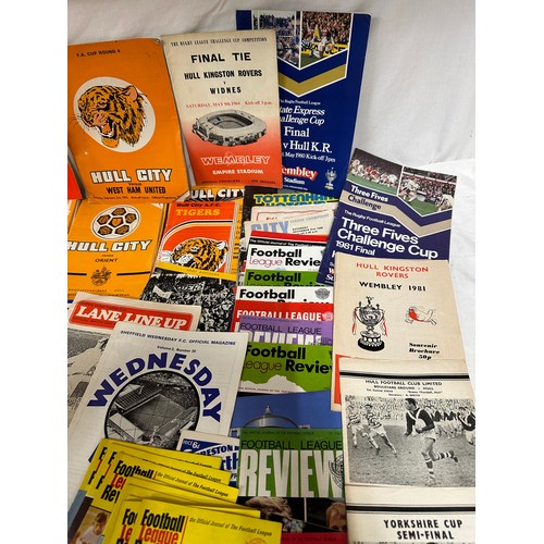 745 - A quantity of 1960/70/80's football programmes to include Hull City and Leeds United etc. Together w... 