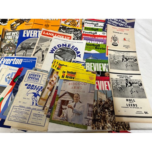 745 - A quantity of 1960/70/80's football programmes to include Hull City and Leeds United etc. Together w... 