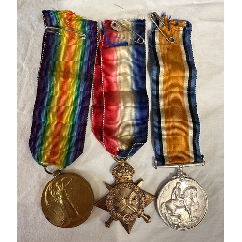 913 - A WWI First World War medal group to one 12790 CPL. W. Beck York R. comprising: Victory Medal , War ... 