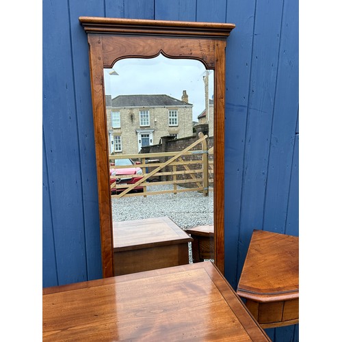 40 - A set of hardwood and yew furniture by Simpsons of Norfolk, comprising a two drawer hall table 122 x... 