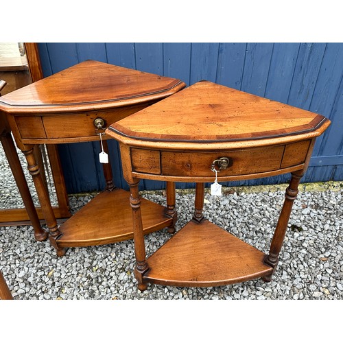 40 - A set of hardwood and yew furniture by Simpsons of Norfolk, comprising a two drawer hall table 122 x... 