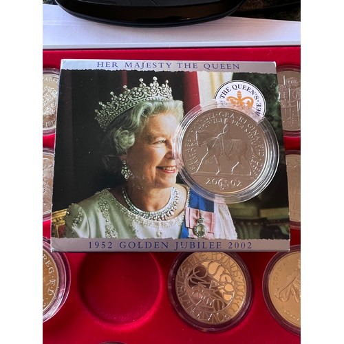 609 - A collection of Silver proof 5 pound coins of various dates to include Diana, Fiftieth Birthday of P... 