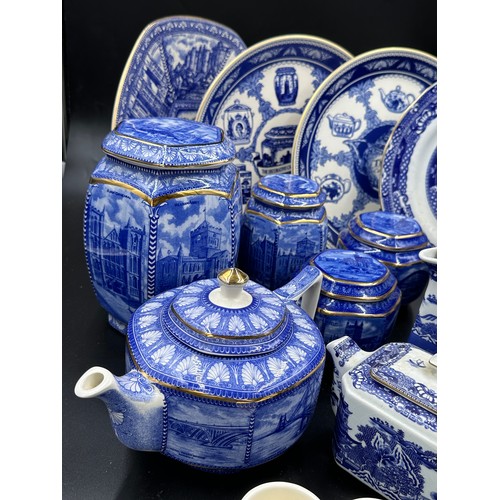 267 - A collection of Rington's Tea ceramics to include 5 plates largest 27cm d, 2 teapots largest approx ... 