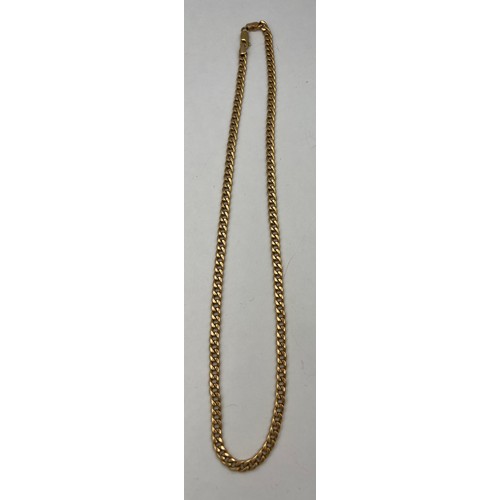 519 - A 9 carat gold chain necklace. Weight 8.5gm. 46cm l.