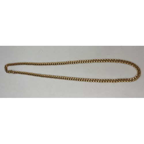 519 - A 9 carat gold chain necklace. Weight 8.5gm. 46cm l.