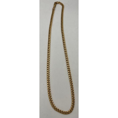 519 - A 9 carat gold chain necklace. Weight 8.5gm. 46cm l.