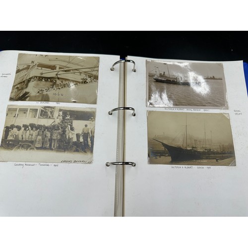 754 - Four albums of postcards mostly with a nautical theme. Two largest albums with mercantile (incudes s... 