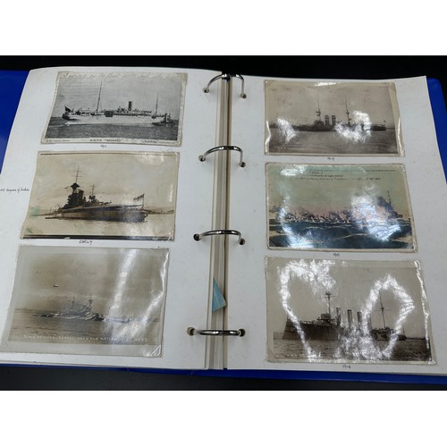 754 - Four albums of postcards mostly with a nautical theme. Two largest albums with mercantile (incudes s... 