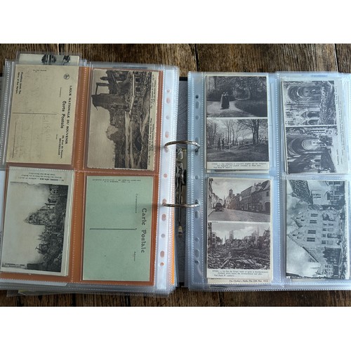 756 - A large collection of World War I & II postcards depicting soldiers, artillery tanks, camps, many bo... 