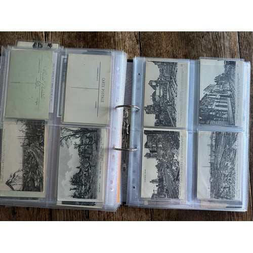 756 - A large collection of World War I & II postcards depicting soldiers, artillery tanks, camps, many bo... 