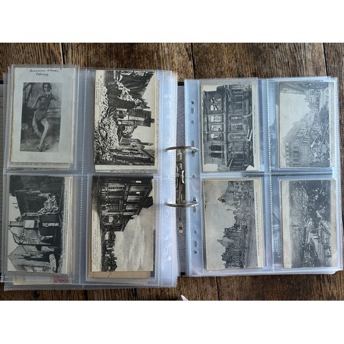 756 - A large collection of World War I & II postcards depicting soldiers, artillery tanks, camps, many bo... 