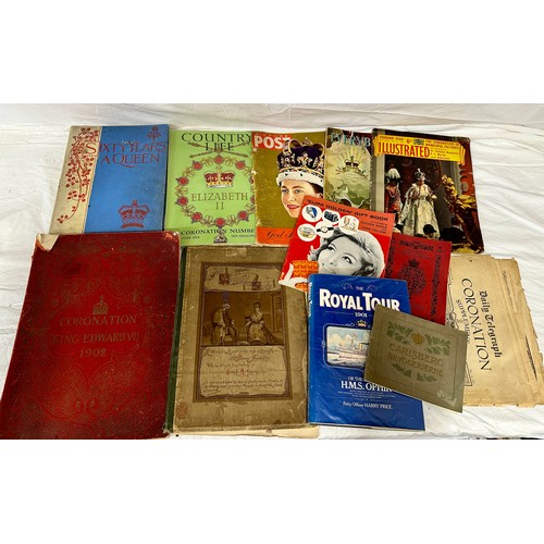 758 - A collection of Coronation souvenir guides and books to include The Illustrated London News King Edw... 