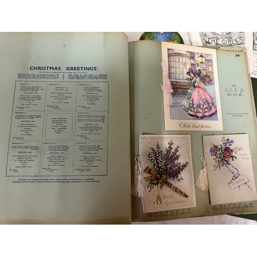 759 - A miscellany of ephemera to include scrap books largest to include greetings cards, calendars and ma... 