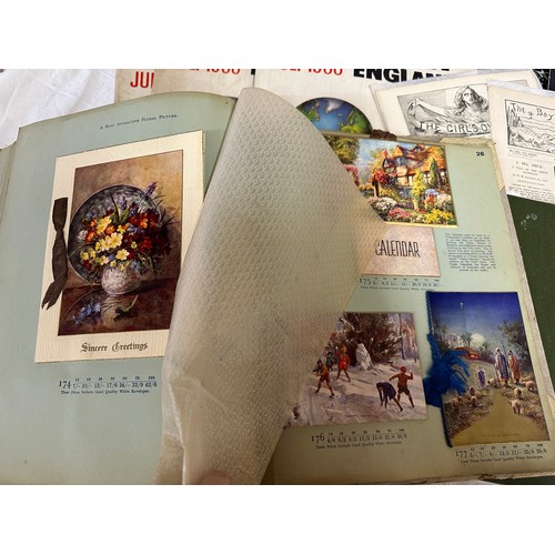 759 - A miscellany of ephemera to include scrap books largest to include greetings cards, calendars and ma... 