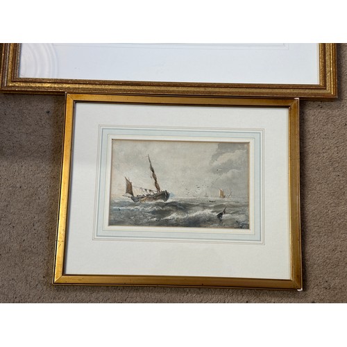 1159 - Three nautical watercolours to include: Albert Ernest Markes (1865-1901) signed lower left image 15 ... 