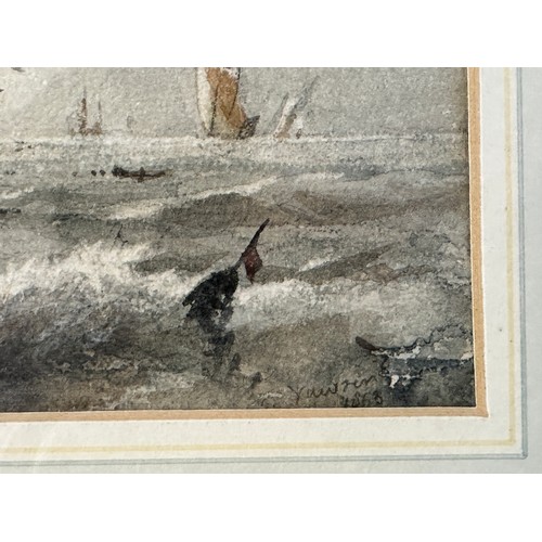 1159 - Three nautical watercolours to include: Albert Ernest Markes (1865-1901) signed lower left image 15 ... 