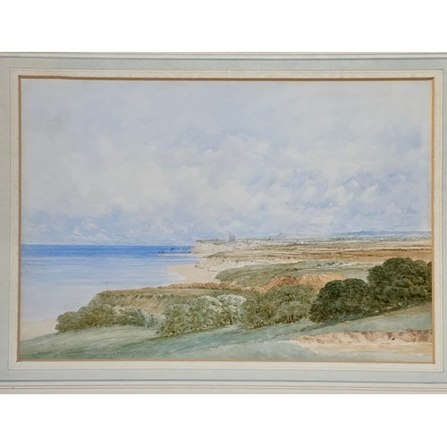 1162 - Signed watercolours to include Edward Hargitt (1835 - 1895) Watercolour, Whitby from Mulgrave Park, ... 