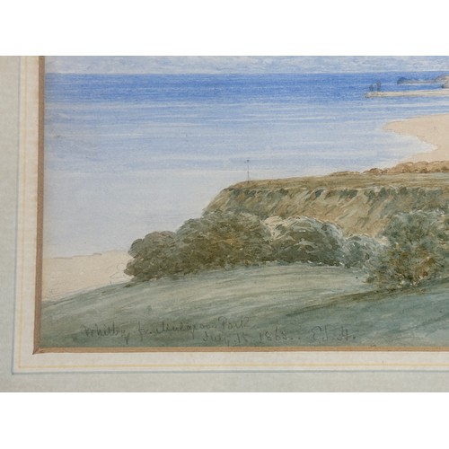 1162 - Signed watercolours to include Edward Hargitt (1835 - 1895) Watercolour, Whitby from Mulgrave Park, ... 