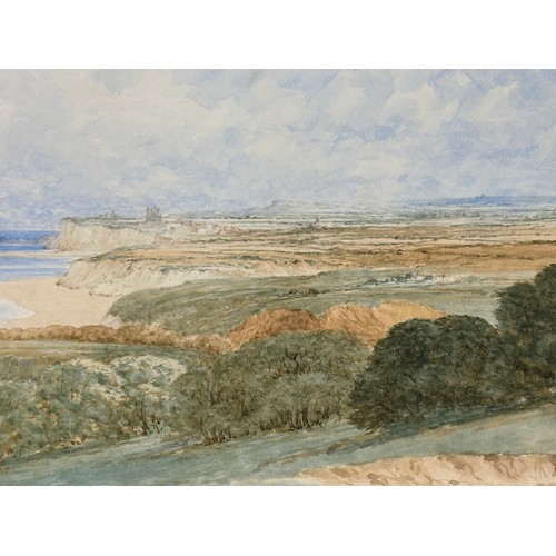 1162 - Signed watercolours to include Edward Hargitt (1835 - 1895) Watercolour, Whitby from Mulgrave Park, ... 