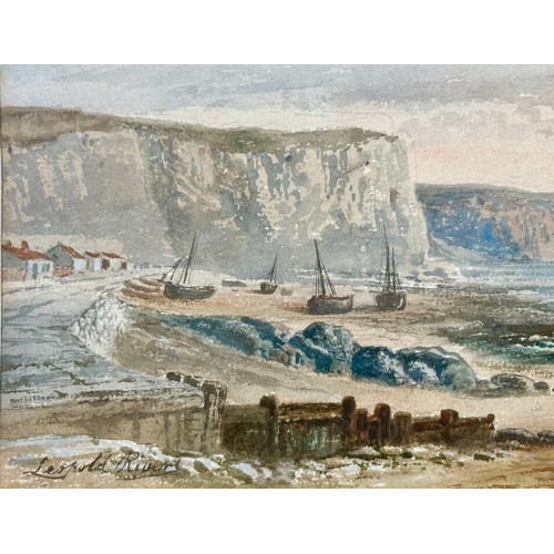 1162 - Signed watercolours to include Edward Hargitt (1835 - 1895) Watercolour, Whitby from Mulgrave Park, ... 