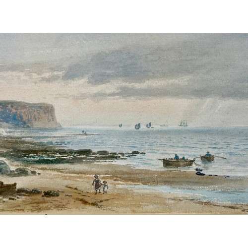 1162 - Signed watercolours to include Edward Hargitt (1835 - 1895) Watercolour, Whitby from Mulgrave Park, ... 