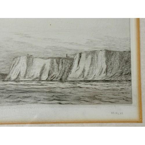 1165 - Harold Wyllie (1880 – 1973) son of the marine artist William Lionel Wyllie. Etching of ship at sea. ... 