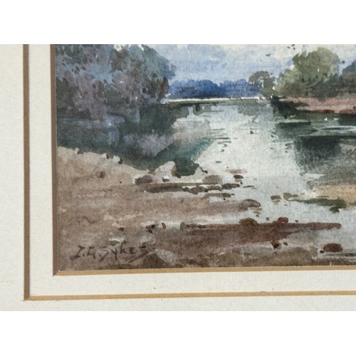 1166 - John Gutteridge Sykes (1866-1961) watercolour, 'Otley Mill on the Warfe' signed L.L. Image size 10 x... 