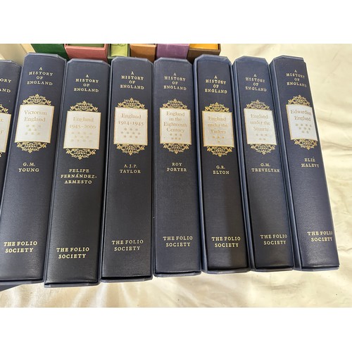 806 - Folio Society. A History of England 12 volumes, all in slip cases) together with 8 other Folio books... 