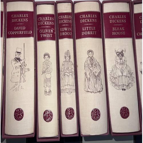 786 - The Works of Charles Dickens. Folio Society. Reissue 1994 - 1995. 15 vols. Slipcases.