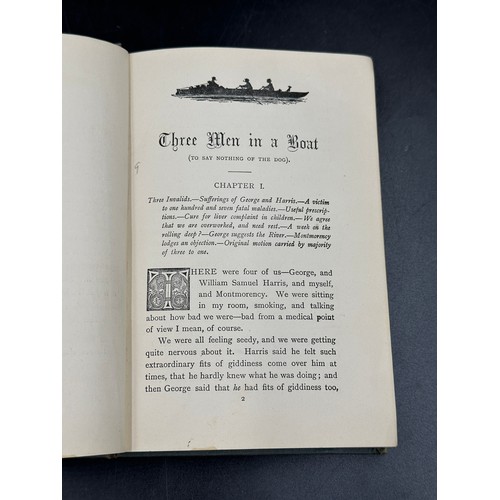 785 - Jerome K Jerome ‘Three Men in a Boat’, illustrations by A. Frederics. J. W. Arrowsmith, Bristol, 11 ... 