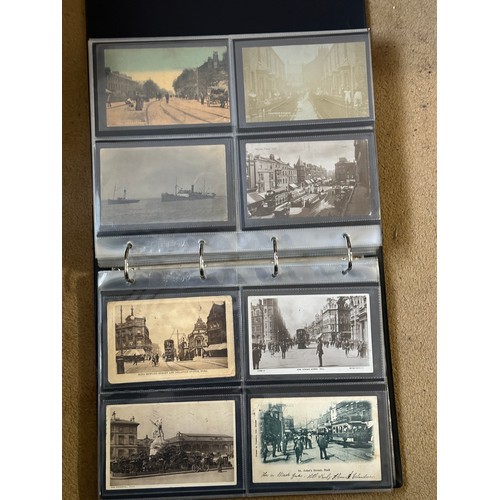 765 - Local Hull interest : An album of Hull Post Cards to include black and white photo and coloured card... 